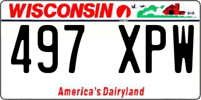 WI license plate 497XPW