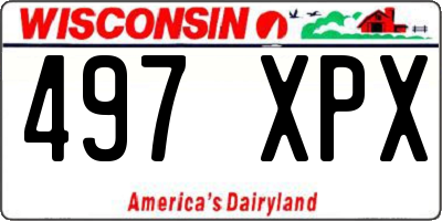 WI license plate 497XPX
