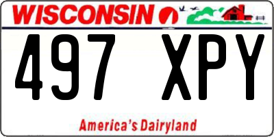 WI license plate 497XPY
