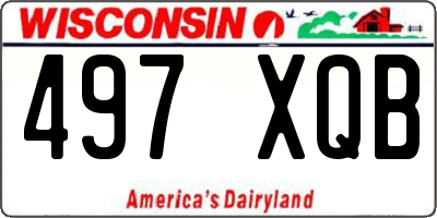 WI license plate 497XQB