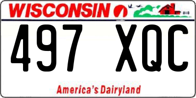 WI license plate 497XQC