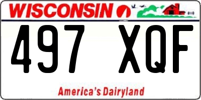WI license plate 497XQF