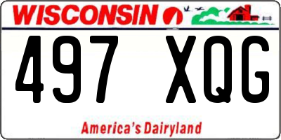 WI license plate 497XQG