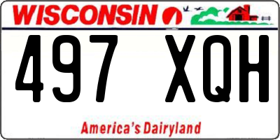 WI license plate 497XQH