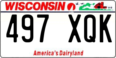 WI license plate 497XQK