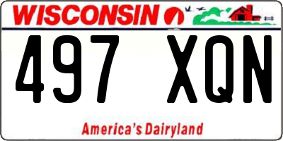 WI license plate 497XQN