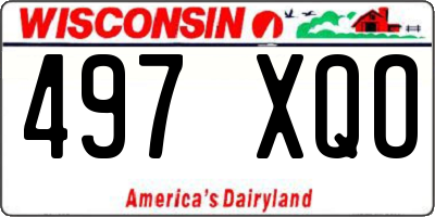 WI license plate 497XQO