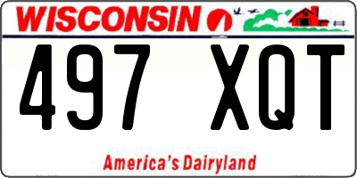 WI license plate 497XQT