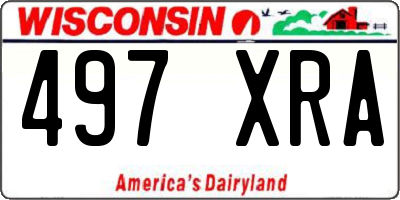 WI license plate 497XRA