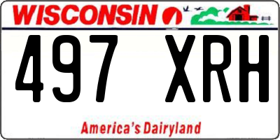 WI license plate 497XRH