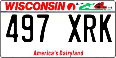 WI license plate 497XRK