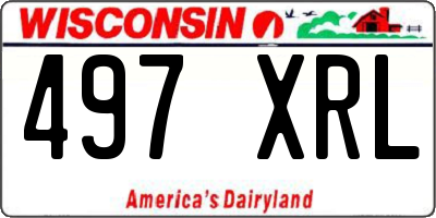 WI license plate 497XRL