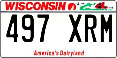 WI license plate 497XRM