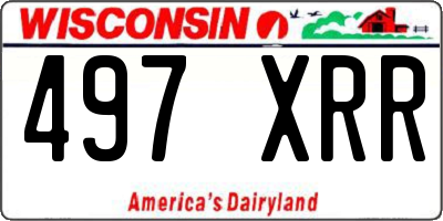 WI license plate 497XRR