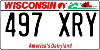 WI license plate 497XRY