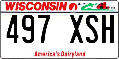WI license plate 497XSH