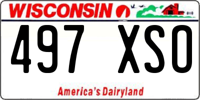 WI license plate 497XSO