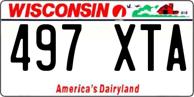 WI license plate 497XTA