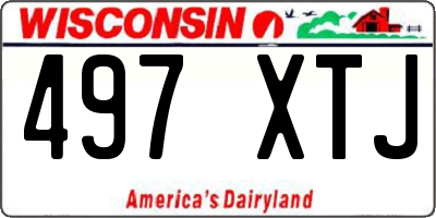 WI license plate 497XTJ