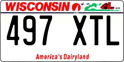 WI license plate 497XTL
