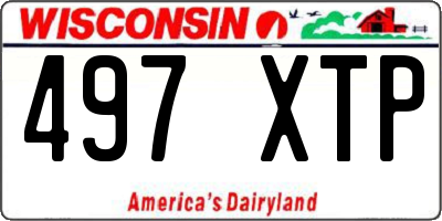 WI license plate 497XTP