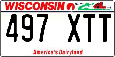 WI license plate 497XTT