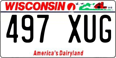 WI license plate 497XUG