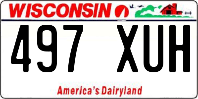 WI license plate 497XUH