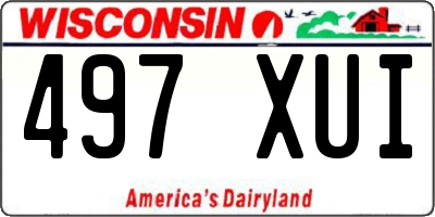 WI license plate 497XUI