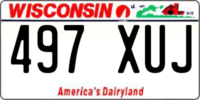 WI license plate 497XUJ