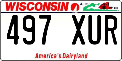WI license plate 497XUR