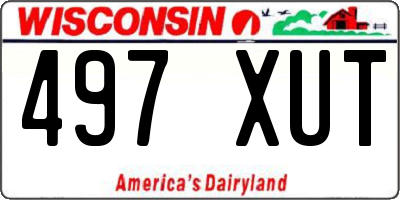 WI license plate 497XUT