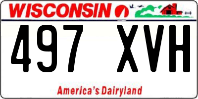 WI license plate 497XVH