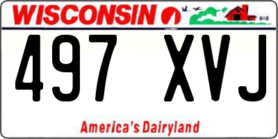 WI license plate 497XVJ