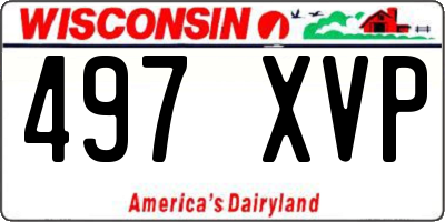WI license plate 497XVP