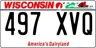 WI license plate 497XVQ