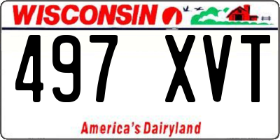 WI license plate 497XVT