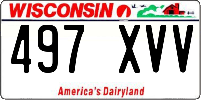 WI license plate 497XVV
