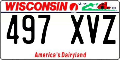 WI license plate 497XVZ