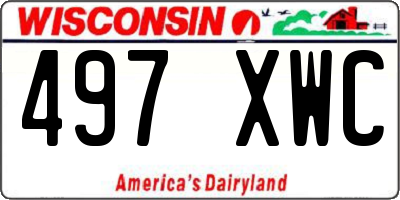 WI license plate 497XWC