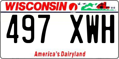 WI license plate 497XWH