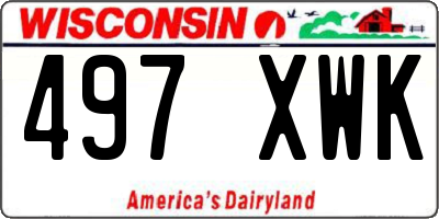 WI license plate 497XWK