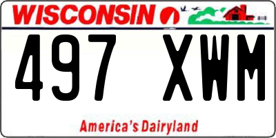 WI license plate 497XWM