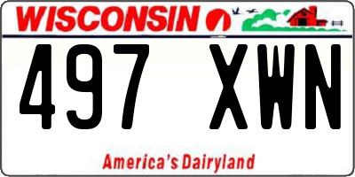 WI license plate 497XWN