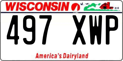 WI license plate 497XWP