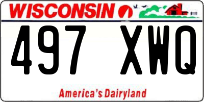 WI license plate 497XWQ
