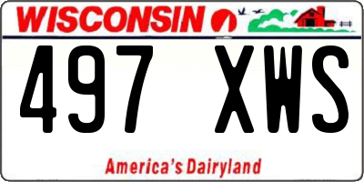 WI license plate 497XWS