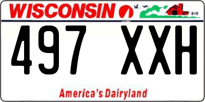WI license plate 497XXH