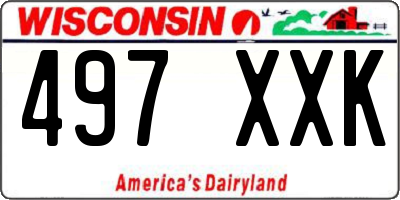 WI license plate 497XXK