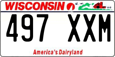 WI license plate 497XXM